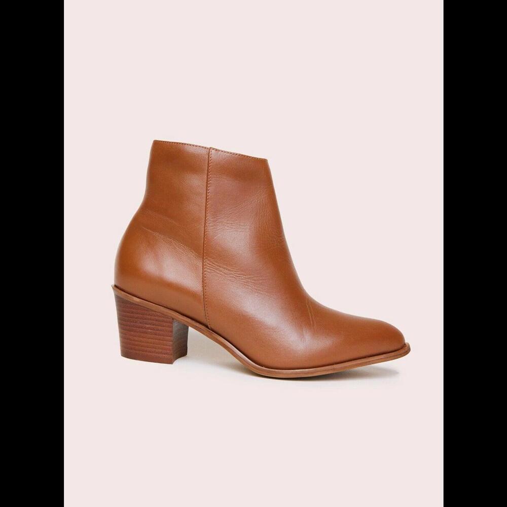 Anthropologie Able Nikki Brown Ankle Boots New - Picture 3 of 12